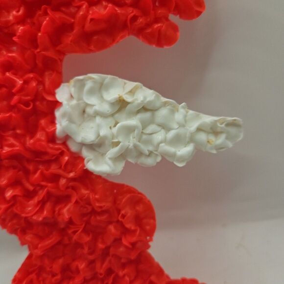 Vintage Melted Plastic Popcorn Cupid Decoration Valentine's Day 10" High - Picture 7 of 16
